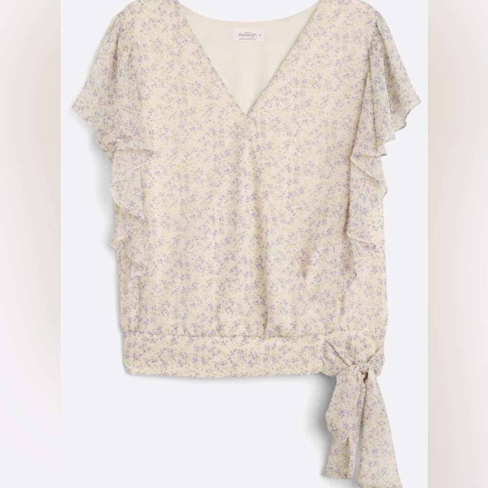 Kaileigh Allegra Flutter Sleeve Blouse, Size 1X (fits 16-18)
